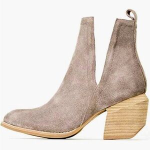Jeffery Campbell Orwell Taupe Suede booties